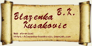 Blaženka Kušaković vizit kartica